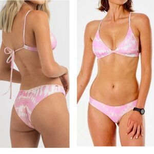 RIP CURL CLASSIC SURF ECO CROSSBACK TRI BIKINI TOP & CHEEKY BIKINI BOTTOM Medium